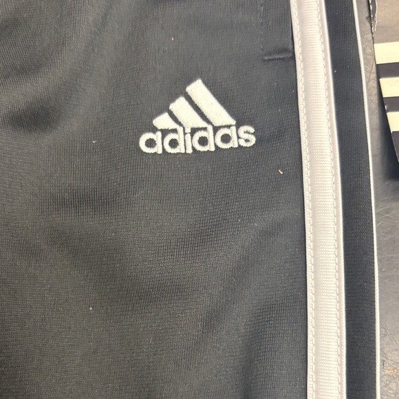 Adidas Kids Black Joggers with White Stripes 3T - Picture 3 of 3